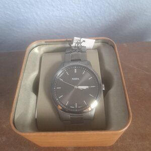 Fossil Men's Minimalist Smoke Stainless Steel Watch 44mm